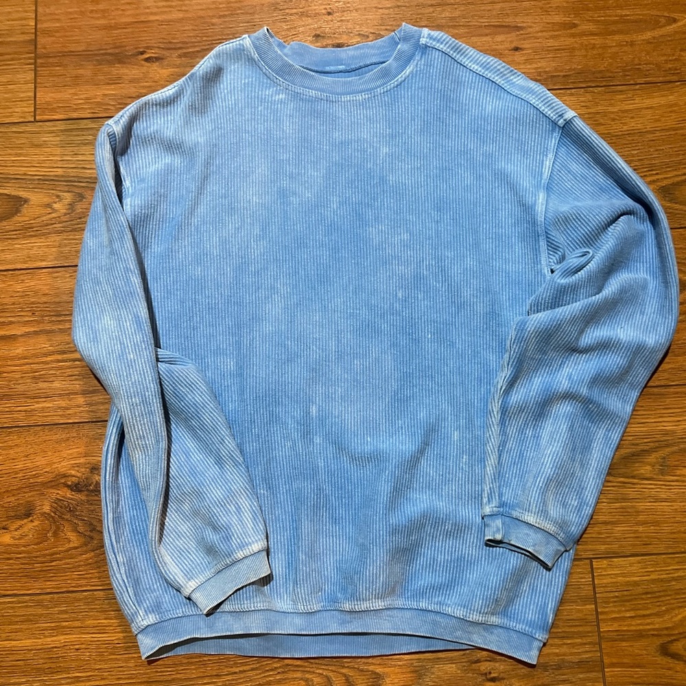 Blue Corded Sweatshirt